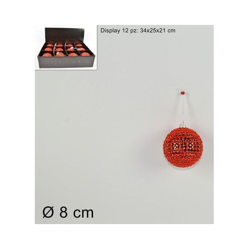 PALLA VETRO ROSSA 8 CM. EAN 8033113585098 INGROSSO PALLINE DI NATALE E PUNTALI PALLA VETRO ROSSA 8 CM. EAN 8033113585098 INGROSSO PALLINE DI NATALE E PUNTALI