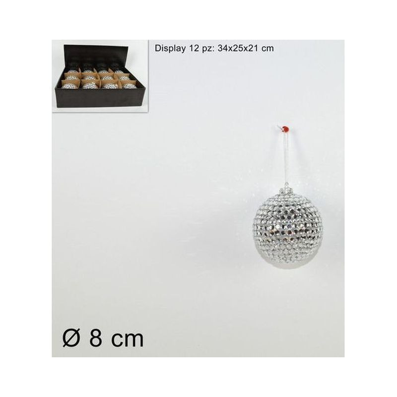 PALLA VETRO SILVER 8 CM. EAN 8033113585111 INGROSSO PALLINE DI NATALE E PUNTALI PALLA VETRO SILVER 8 CM. EAN 8033113585111 INGROSSO PALLINE DI NATALE E PUNTALI