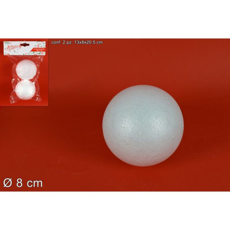 INGROSSO ARTICOLI NATALIZI PALLA POLISTIROLO cm.8 pz.2 8033113077463 INGROSSO DECORAZIONI NATALIZIE ARTICOLI PER DECORAZIONI NAT