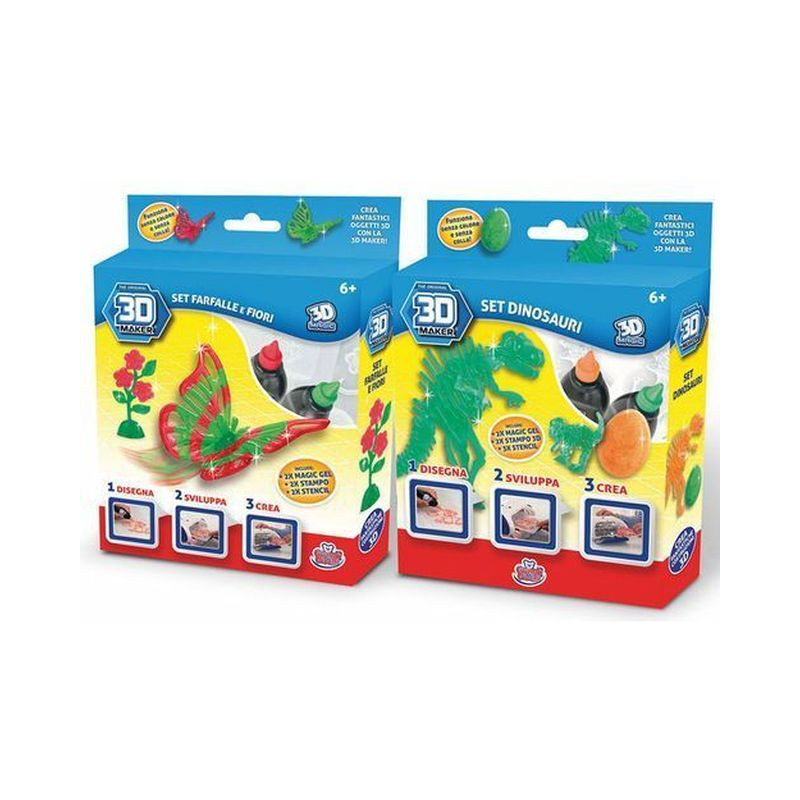 SET 2 REFIL 3D MAKER CREA FARFALLA-DINO EAN 8005124001492 INGROSSO GIOCHI CREATIVI SET 2 REFIL 3D MAKER CREA FARFALLA-DINO EAN 8005124001492 INGROSSO GIOCHI CREATIVI