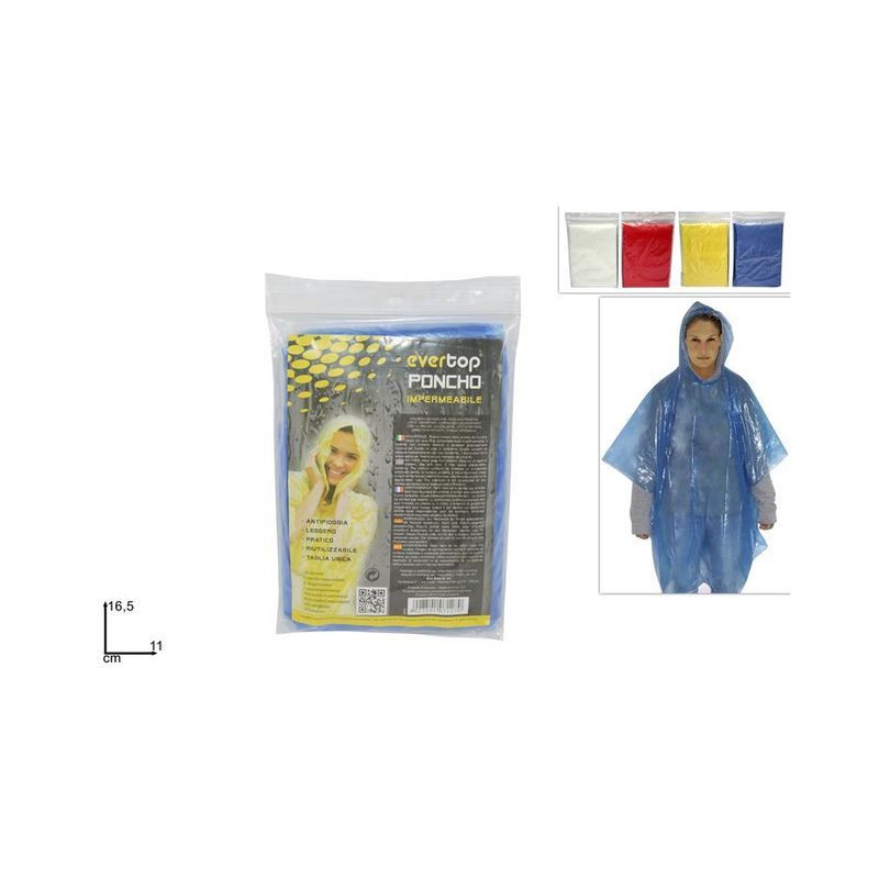 PONCHO IMPERMEABILE TRASPARENTE EAN 8027501071270 INGROSSO OMBRELLI