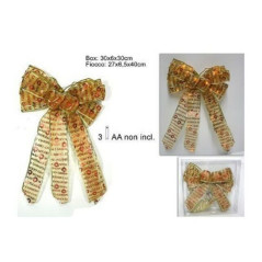 INGROSSO ARTICOLI NATALIZI FIOCCO 40CM C/20LUCI ORO 8033113260940 INGROSSO DECORAZIONI NATALIZIE ARTICOLI PER DECORAZIONI NATALI
