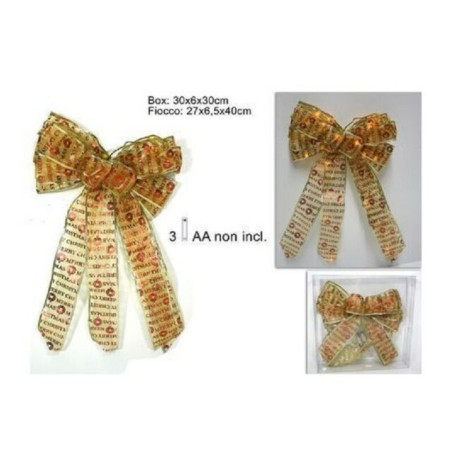 INGROSSO ARTICOLI NATALIZI FIOCCO 40CM C/20LUCI ORO 8033113260940 INGROSSO DECORAZIONI NATALIZIE ARTICOLI PER DECORAZIONI NATALI