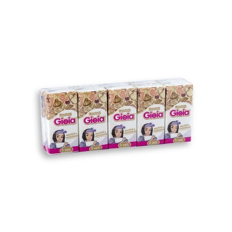 FAZZOLETTI 3V GIOIA VINT. 10PZ PURA CELL EAN 8011909000949 INGROSSO IGIENE PERSONALE