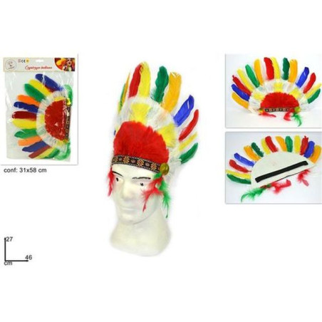 INGROSSO CARNEVALE COPRICAPO INDIANO ART.CAI206 8033113228308 INGROSSO ARTICOLI CARNEVALE CAPPELLI E CERCHIETTI DI CARNEVALE
