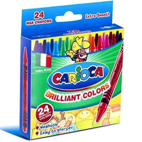 INGROSSO CARTOLERIA CARIOCA PASTELLI CERA SCATOLA 24PZ. C/APPENDINO 24X22.2X26.5CM 8003511423667 INGROSSO PENNARELLI MATITE COLO