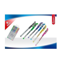 INGROSSO CARTOLERIA PENNE GEL GLITTER PZ.6 IN PVC BOX 8032732104697 INGROSSO PENNE REFIL MARCATORI EVIDENZIATORI