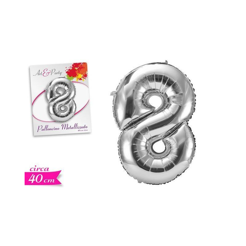 PALLONCINO NUMERO 8 40CM ARGENTO EAN 8055329186944 INGROSSO PALLONCINI COMPLEANNO PALLONCINO NUMERO 8 40CM ARGENTO EAN 8055329186944 INGROSSO PALLONCINI COMPLEANNO