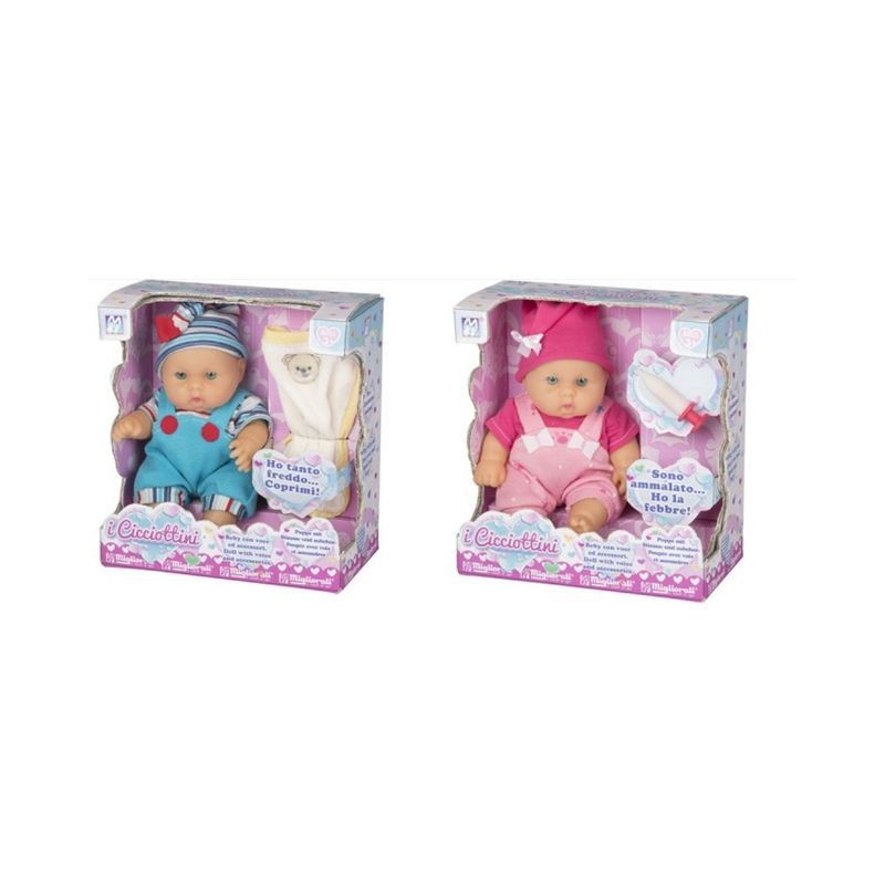 CICCIOTTINI CREMA E CIOCCOLATO 24CM 3+A EAN 8033866410043 INGROSSO BAMBOLE ECONOMICHE