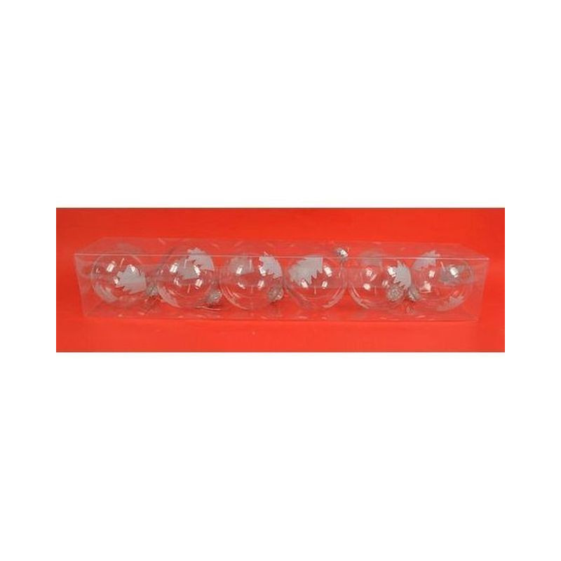 BOX 6 PALLE PVC 10CM ALBERO DI NATALE EAN 8033113597374 INGROSSO PALLINE DI NATALE E PUNTALI