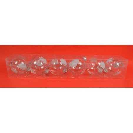 BOX 6 PALLE PVC 10CM ALBERO DI NATALE EAN 8033113597374 INGROSSO PALLINE DI NATALE E PUNTALI