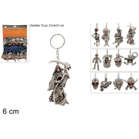 INGROSSO HALLOWEEN PORTACHIAVI SCHELETRO ASS.TI 6CM 8033113753039 INGROSSO ARTICOLI DI HALLOWEEN DECORAZIONI HALLOWEEN