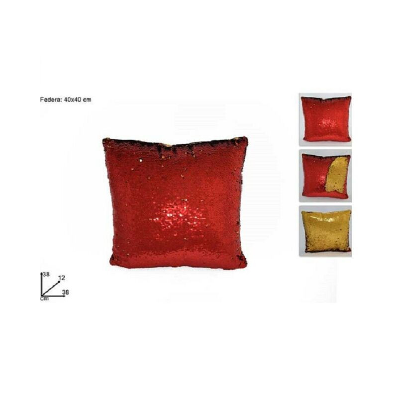 CUSCINO 40X40CM PAILLETTES BICOL. ROSSO EAN 8033113777554 INGROSSO PELUCHE MORBIDOSI CUSCINO 40X40CM PAILLETTES BICOL. ROSSO EAN 8033113777554 INGROSSO PELUCHE MORBIDOSI