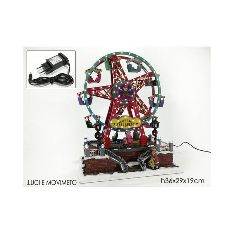 RUOTA GIOSTRA CON LUCI E MOVIMENTO EAN 8015361196936 INGROSSO PAESAGGI  E DECORAZIONI IN MOVIMENTO