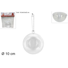 INGROSSO ARTICOLI NATALIZI SFERA PLASTICA TRASPARENTE 10cm 8033113090967 INGROSSO DECORAZIONI NATALIZIE