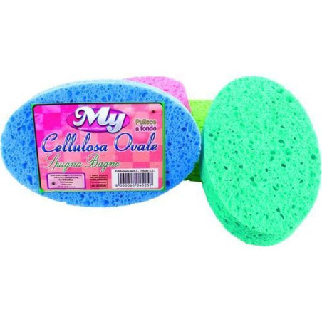 INGROSSO PROFUMERIA SPUGNA BAGNO CELLULOSA OVALE 13.5X2CM 8000061015229 INGROSSO ARTICOLI IGIENE E SALUTE