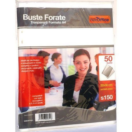 INGROSSO CARTOLERIA BUSTA FOR. 15 22X30 ANTIRIFLESSO 50PZ 8033593003518 INGROSSO RACCOGLITORI RICAMBI BUSTE TRASPARENTI
