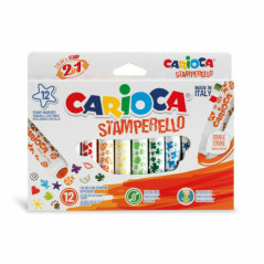 INGROSSO CARTOLERIA CARIOCA STAMP MARKERS SCATOLA 12PZ 8003511422400 INGROSSO PENNARELLI MATITE COLORATE TEMPERE