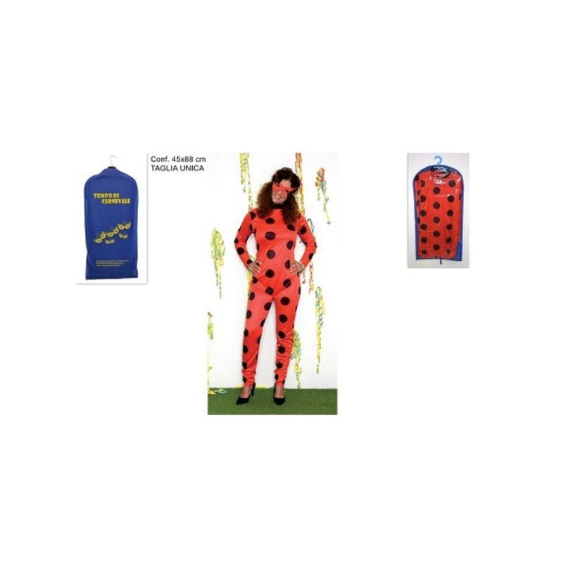 VESTITO COCCINELLA ADULTO EAN 8033113837777 INGROSSO COSTUMI CARNEVALE ADULTI
