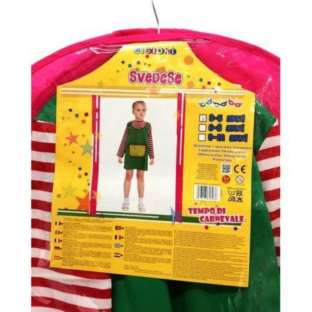 INGROSSO CARNEVALE VESTITO BIMBA SVEDESE 3-5 6-8 9-12 ANNI 8033113616976 INGROSSO ARTICOLI CARNEVALE