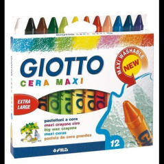 INGROSSO CARTOLERIA PASTELLI CERA GIOTTO MAXI PZ.12 8000825291203 INGROSSO PENNARELLI MATITE COLORATE TEMPERE
