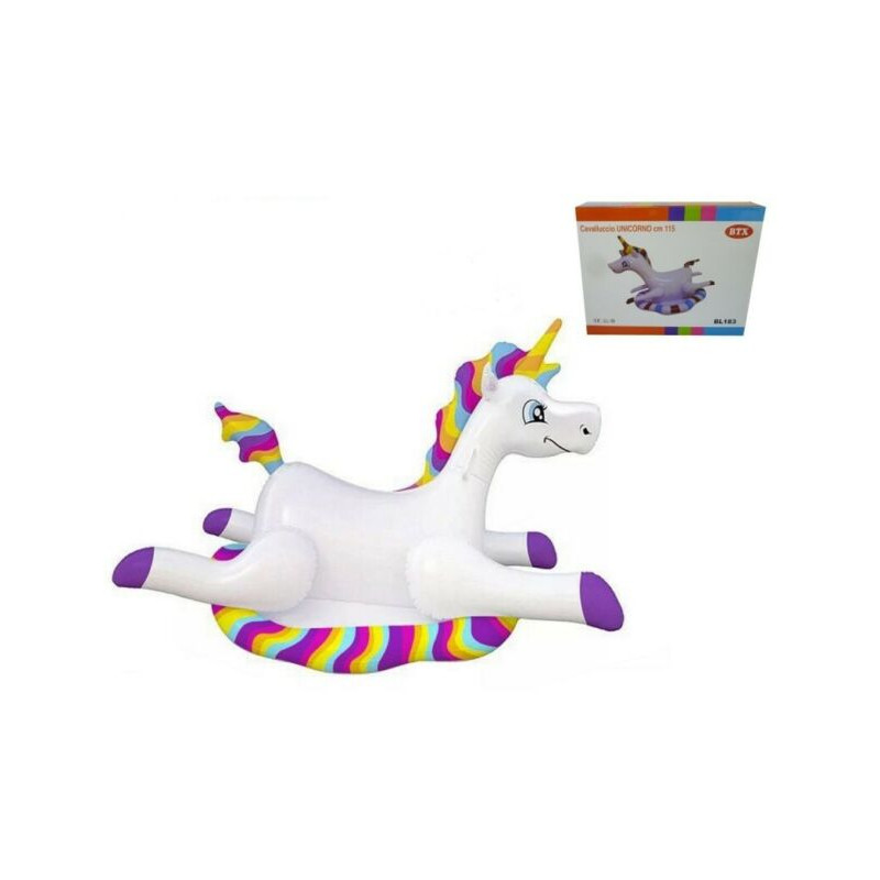 CAVALLUCCIO UNICORNO CM 115 EAN 8032894801830 INGROSSO CAVALCABILI GONFIABILI