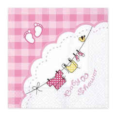 INGROSSO FESTA E PARTY TOVAGLIOLI 33X33 PZ.20 BABY SHOWER GIRL 8020834617139 INGROSSO ARTICOLI FESTE