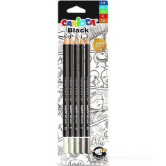 INGROSSO CARTOLERIA CARIOCABLACK LEAD HB BL.4 + ERAS 8003511425135 INGROSSO PENNARELLI MATITE COLORATE TEMPERE