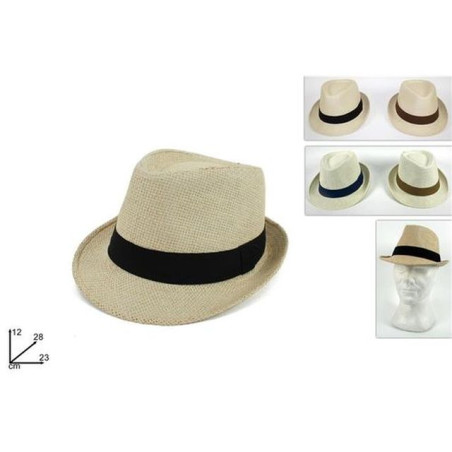 INGROSSO ARTICOLI MARE CAPPELLO FEDORA CLASSICO 4 COL. 8034048385012 INGROSSO ARTICOLI ESTIVI CAPPELLI ESTIVI