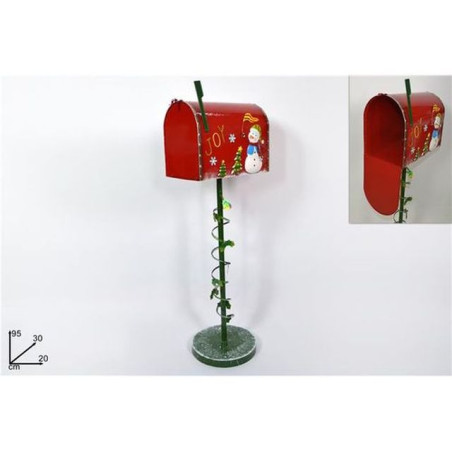 CASSETTA LETTERE LATTA PUPAZZO NEVE 95CM EAN 8033113873584 INGROSSO OGGETTISTICA NATALIZIA