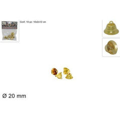 INGROSSO ARTICOLI NATALIZI CAMPANELLE 20 MM SET 10 PZ ORO LD-020G 8033113446108 INGROSSO DECORAZIONI NATALIZIE