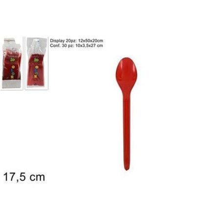 INGROSSO ARTICOLI NATALIZI CUCCHIAIO PLASTICA 30PZROSSA TRASPARENTE IN DISP. 22693080/RED? 8034048458235 INGROSSO ACCESSORI NATA