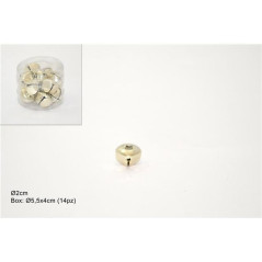 INGROSSO ARTICOLI NATALIZI CAMPANELLINI 2CM SET 14PZ IN BOX PVC 8033113502651 INGROSSO DECORAZIONI NATALIZIE