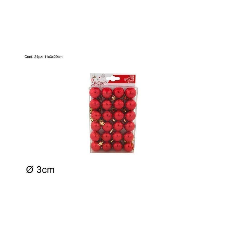 PALLINE CM.3 ROSSO BOX 24PZ EAN 8033113099137 INGROSSO PALLINE DI NATALE E PUNTALI PALLINE CM.3 ROSSO BOX 24PZ EAN 8033113099137 INGROSSO PALLINE DI NATALE E PUNTALI