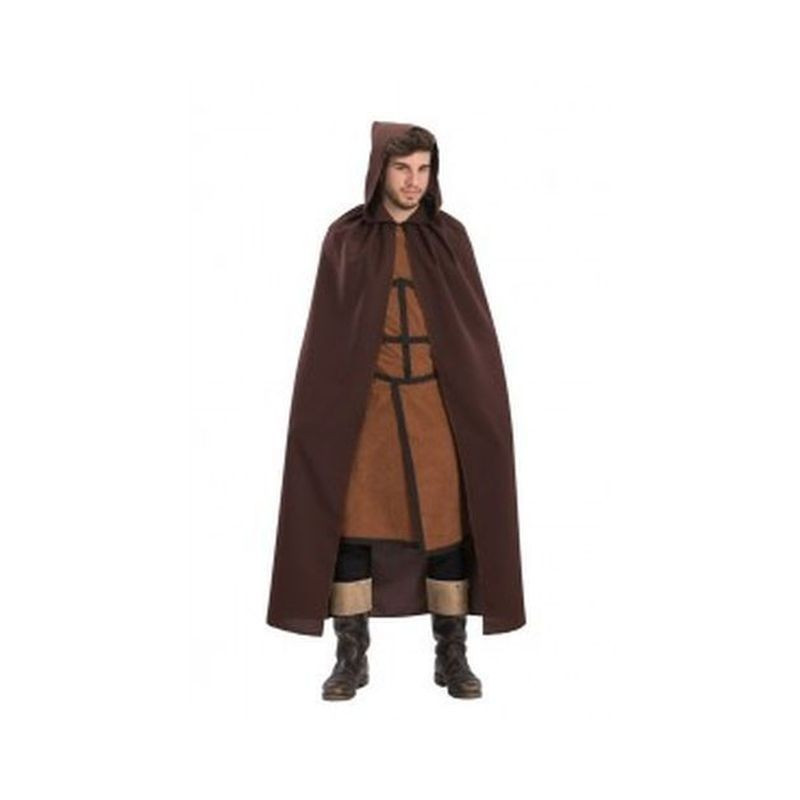 MANTELLO MARRONE IN TELA C/CAPP.L.140CM EAN 8004761290610 INGROSSO SET TRAVESTIMENTI HALLOWEEN MANTELLO MARRONE IN TELA C/CAPP.L.140CM EAN 8004761290610 INGROSSO SET TRAVESTIMENTI HALLOWEEN