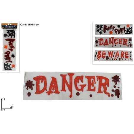 INGROSSO VETROFANIA HALLOWEEN 3 ASS(55) 8053482119113 INGROSSO ARTICOLI DI HALLOWEEN DECORAZIONI HALLOWEEN