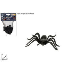 INGROSSO HALLOWEEN RAGNI GOMMA SET 12PZ YS0565 8033113620805 INGROSSO ACCESSORI HALLOWEEN ANIMALI E INSETTI HALLOWEEN