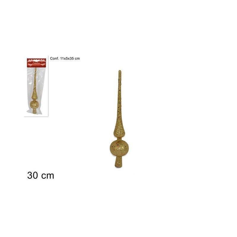 PUNTALE GLITTER ORO EAN 8027501187056 INGROSSO PALLINE DI NATALE E PUNTALI