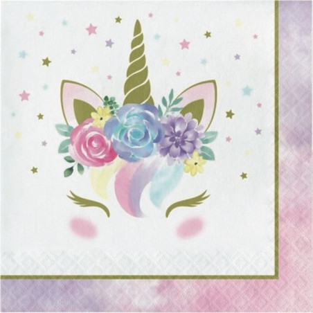 INGROSSO FESTA E PARTY TOVAGLIOLI CM.33X33 PZ.16 UNICORN BABY 0039938679798 INGROSSO ARTICOLI FESTE TOVAGLIOLI PER PARTY