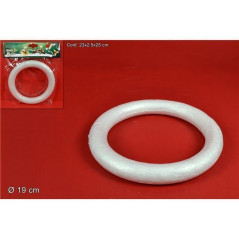 INGROSSO ARTICOLI NATALIZI ANELLO POLISTIROLO 19CM 8033113220630 INGROSSO DECORAZIONI NATALIZIE ARTICOLI PER DECORAZIONI NATALIZ