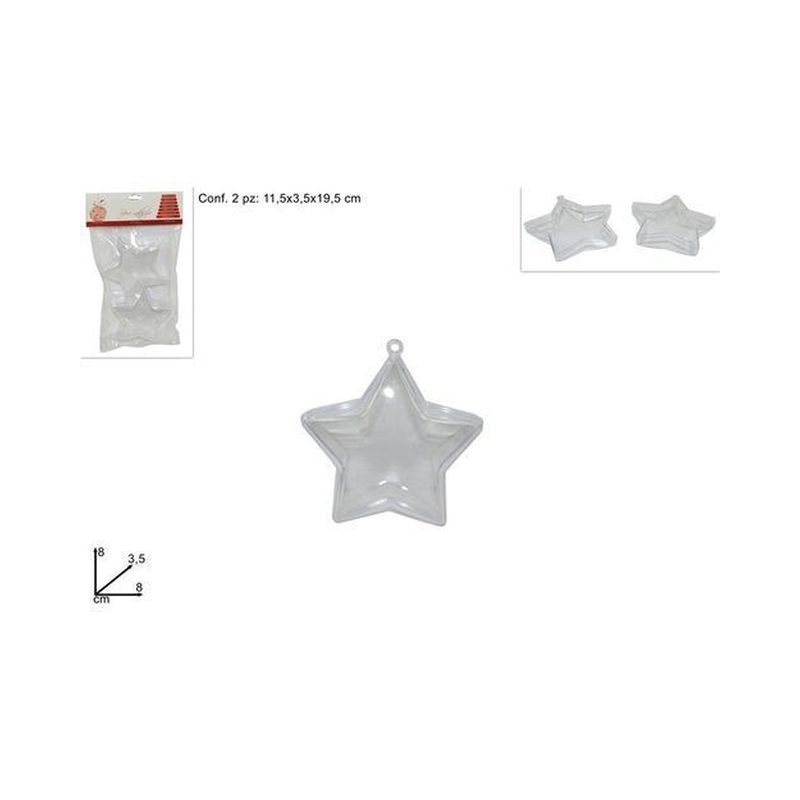 STELLE PLASTICA TRASPARENTI 8CM 2PZ EAN 8033113432699 INGROSSO ARTICOLI DECORAZIONI NATALIZIE STELLE PLASTICA TRASPARENTI 8CM 2PZ EAN 8033113432699 INGROSSO ARTICOLI DECORAZIONI NATALIZIE