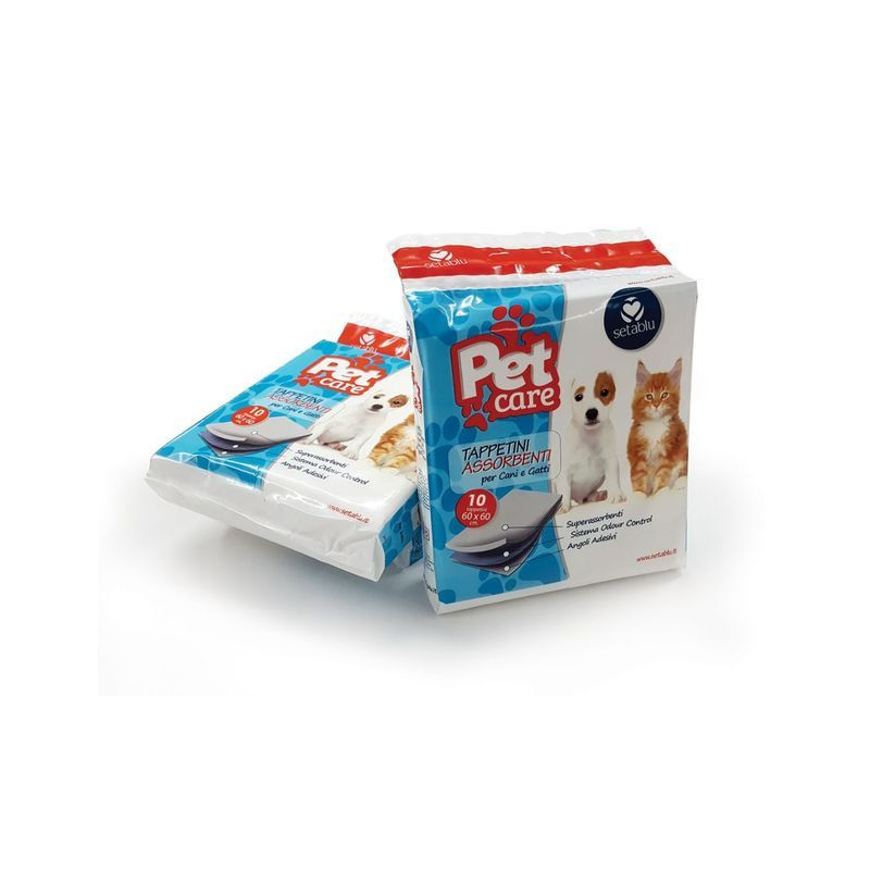TAPPETINI ASSORB. PET 10PZ 60X60 EAN 8050847574112 INGROSSO ARTICOLI PER ANIMALI
