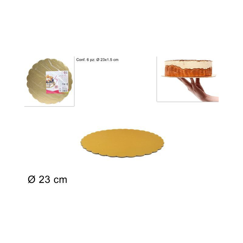 SOTTOPIATTO TORTA CARTONE DIA 23CM EAN 8034048008140 INGROSSO VASSOI E DISCHI