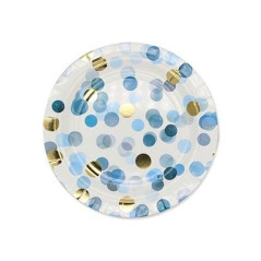 INGROSSO FESTA E PARTY PIATTI CM.18 PZ.8 CORIANDOLI CELESTE 8020834621914 INGROSSO ARTICOLI PER FESTE