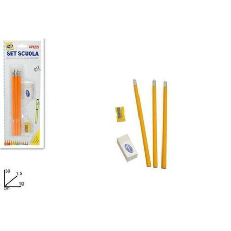 INGROSSO CARTOLERIA SET SCUOLA 5PZ IN BLISTER 8034048212585 INGROSSO MATITE MINE TEMPERINI MATITE DA DISEGNO