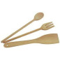 TRIS CUCCHIO/FORCHETTA/PALETTA LEGNO EAN 5903456002428 INGROSSO ACCESSORI CUCINA