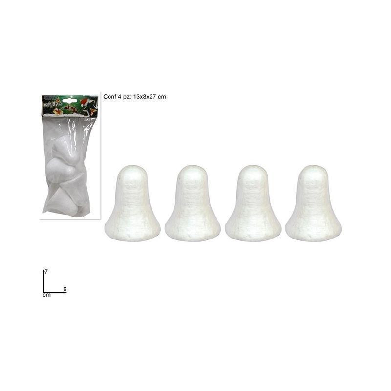 CAMPANE POLIST. cm.7 PZ.4 EAN 8033113220463 INGROSSO ARTICOLI DECORAZIONI NATALIZIE