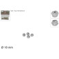 CAMPANELLINO 18 MM SET 8 PZ. SILVER LD-0 EAN 8033113446245 INGROSSO ARTICOLI DECORAZIONI NATALIZIE