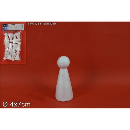 INGROSSO ARTICOLI NATALIZI ANGELO POLISTIROLO DECOUPAGE SET 12PZ CM 8033113754609 INGROSSO DECORAZIONI NATALIZIE