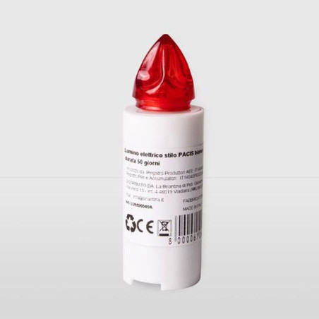 INGROSSO LUMINO STILO PACIS BIANCO 50 GG ELETTR. 8000061060403 INGROSSO TABACCHERIA LUMINI E CERI